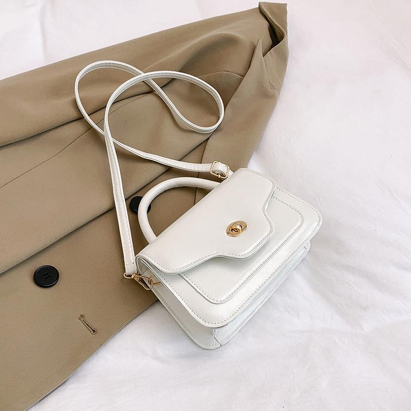 

Premium hand bag retro fashion new simple versatile shoulder bag niche design messenger bag белый