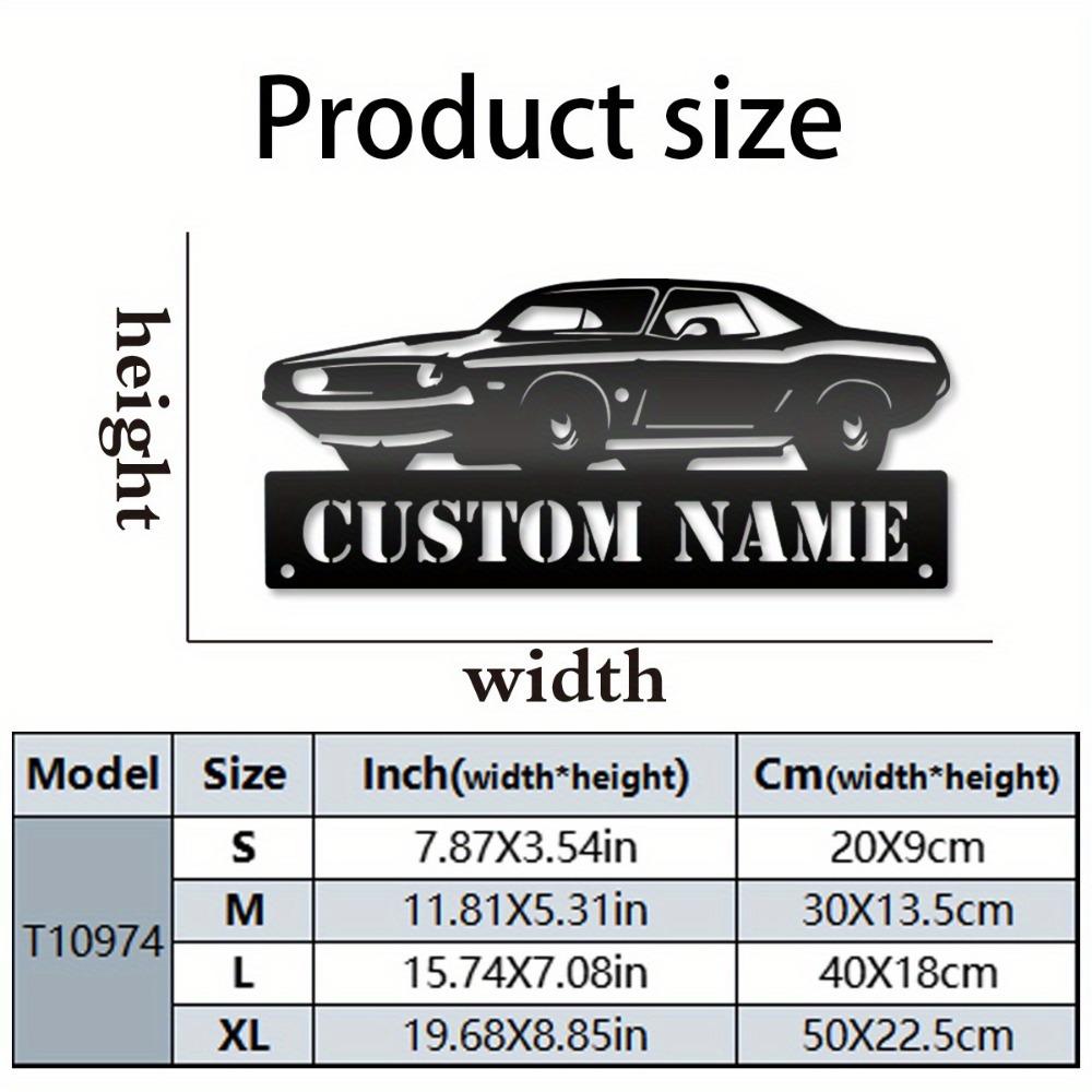

Custom V8 Muscle Car Family Nameplate Wall Decor Gift for Dad Car Enthusiast 20cm