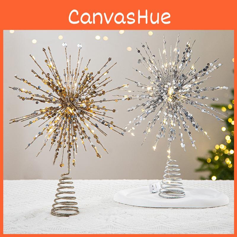 Christmas Tree Star Decoration With 3d Snowflake Pattern For Festive Home Decor