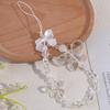 Crystal Butterfly Beaded Mobile Phone Bracelet Strap Cellphone Wrist Strap for IPhone Samsung Xiaomi Phone Telephone Charm Strap