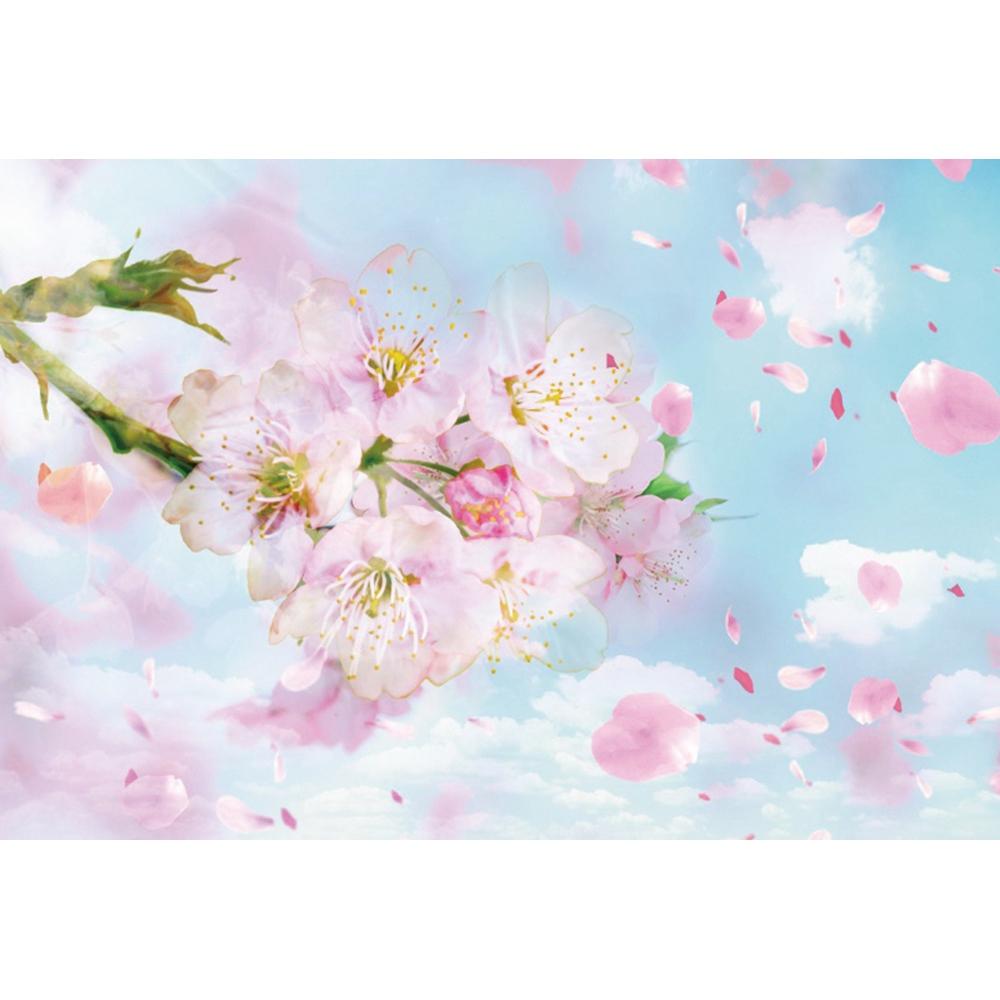 Frühlingsrosa Blumen Hintergrund Glitzer Licht Bokeh Floral Kirschblüte Neugeborenes Baby Porträt Fotografie Hintergrund Fotostudio