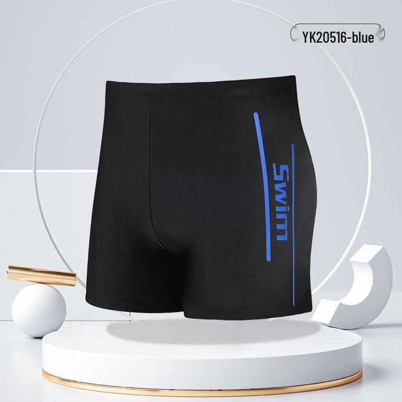 2024 Men's Quick-Dry Anti-Embarrassment Swimsuit: Fashionable, Breathable, Professional Flat-Angle Trunks