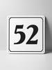Metal Sign Black House Number On White Background Outdoor Wall Art Decor