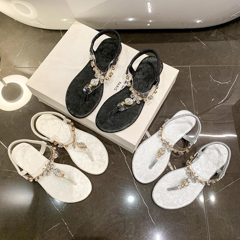 Flat Toe Sandals Fairy Wind 2025 New Summer Fashion Wear with Skirt Vacation Beach Shoes