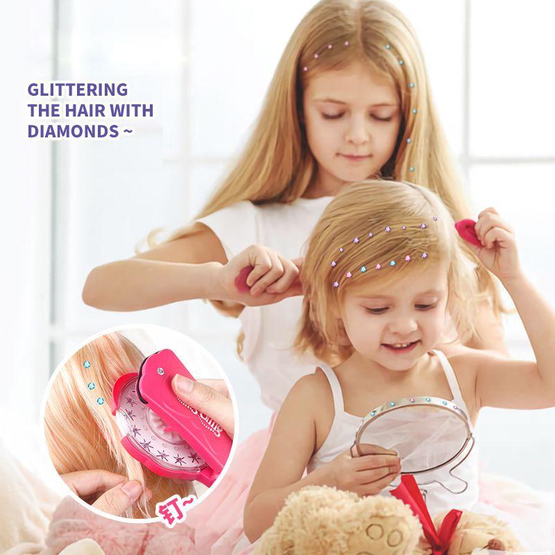 Kit Hair Decoration Bling Diamond Stapler Diy Crystal Paste Tool Phone Shell