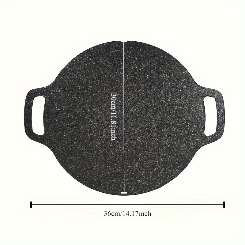 30cm BBQ Pot Multi-Griddle Iron Plate Korean Barbecue Grill Grill Pan Korean Grill Pan Outdoor Portable Induction Cooker 1pc