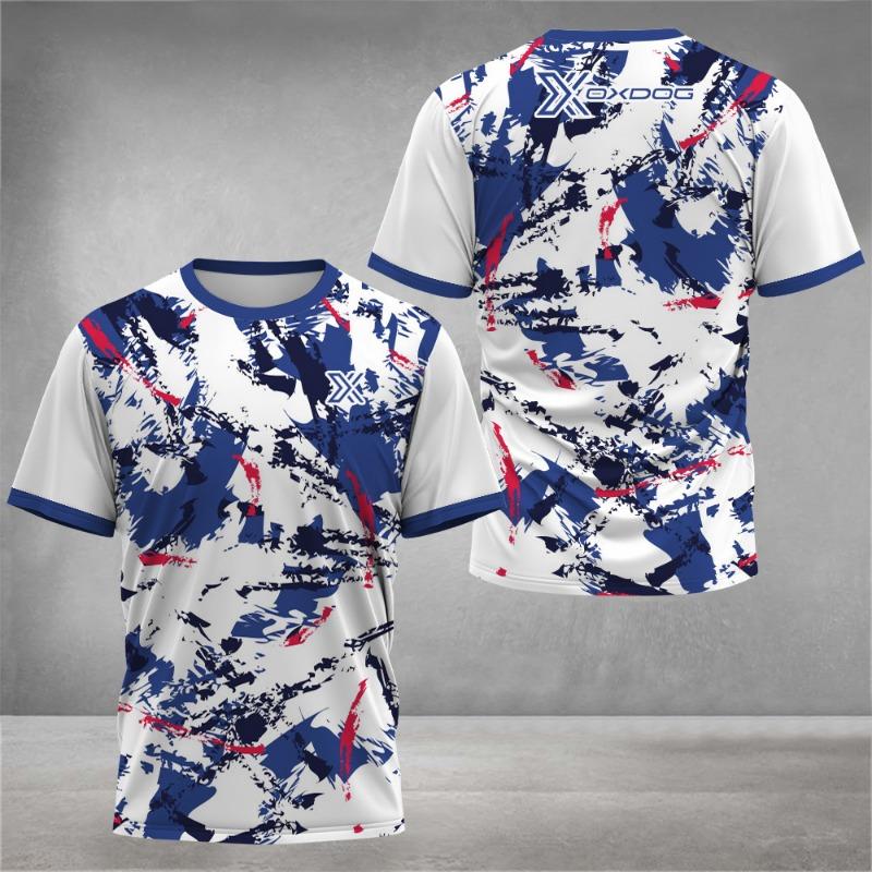 Fashion 3D Tie-Dye Print T Shirt For Men Summer Short Sleeve Outdoor Tennis Sports T-Shirt Casual Breathable Loose Top