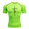 Magliette a Compressione per Allenamento Cristiano Magliette Sportive Asciugatura Rapida Uomo Palestra Fitness Maglie Intime Top Manica Corta Rash Guard