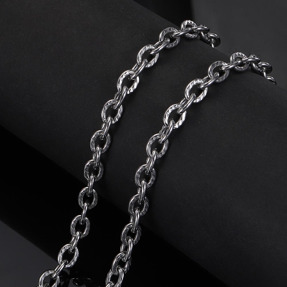 1Meter Stainless Steel Chain for Necklace Jewelry Making DIY Rolo Cable Link Curb Chains Thick Chain Man Bracelet Accessories