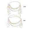 Stylish Women's Imitation Pearls Waist Chain Fashionable Adjustable Bikini Chain Party Body Jewelry for Women Girls