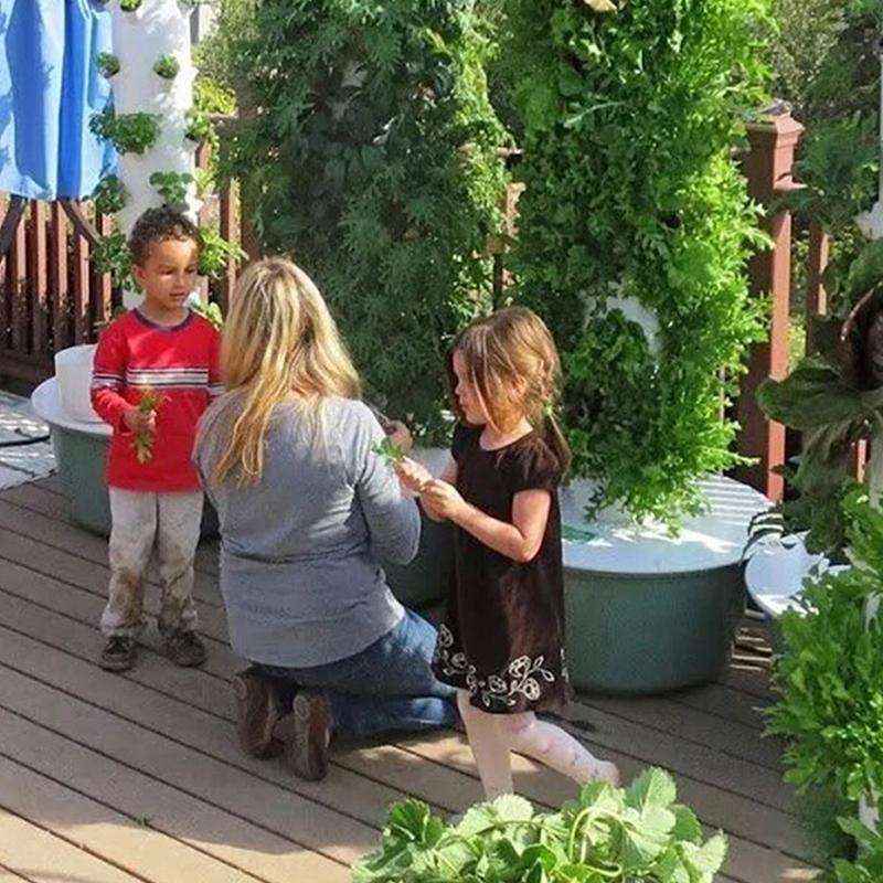 Hydroponic Growing System Indoor Outdoor Home Grow Herb Vertical Garden Tower Vegetable Planter Pot Kit Diy