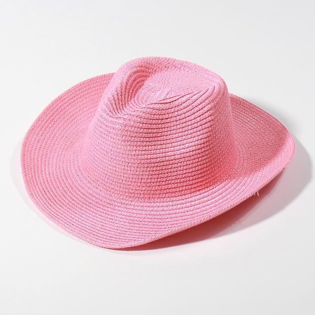 Cowboy Straw Hat 2024 New Western Cowboy Sun Hat Men s Multicolor Jazz Hat Summer Cowboy Hat sombrero hombre M55-58cm