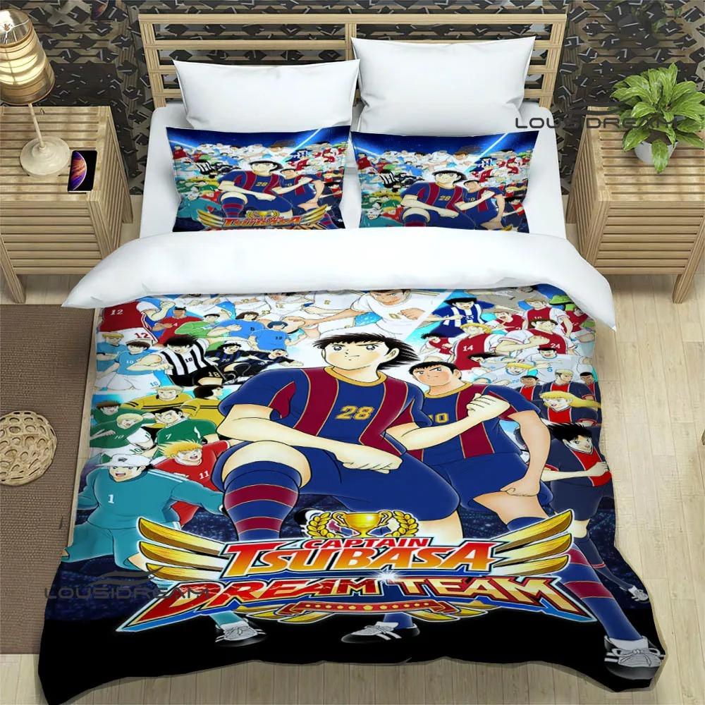 

Постельный комплект Капитан Цубаса Пододеяльник Наволочка Несколько размеров Размер Кинг Комплект пододеяльника Настраиваемый, Детский подарок Пододеяльник 135x200cm