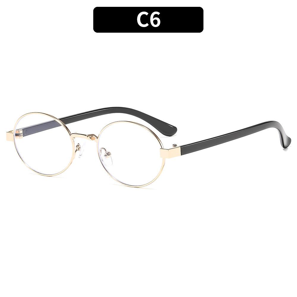 New Fashion Oval Sunglasses Women And Men Luxury Brand Trendy Metal Frame Sun Glasses Uv400 Classic Black Shades