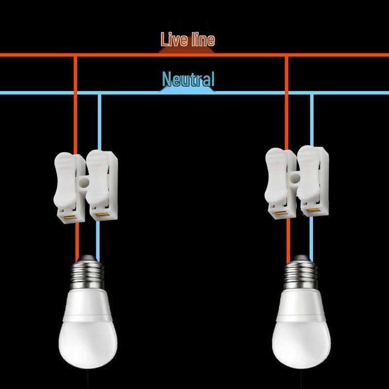 Copper Self-Locking Push-in Quick Connect Terminal Block, 2 In/2 Out, CH-2, No Tape Required, Reduced Leakage Risk