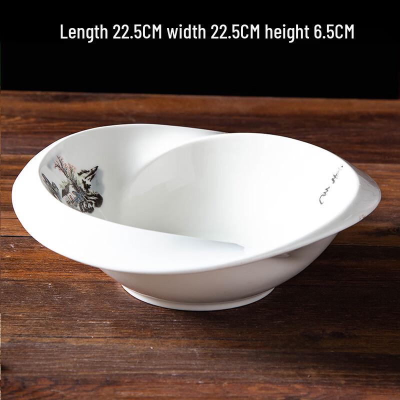 Художественная неровная керамическая сервировочная тарелка