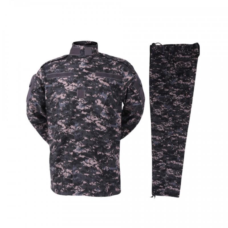 Mens Tactical Camo Combat Uniform Set Outdoor Hiking Training Wear Breathable Durable Rip-Resistant