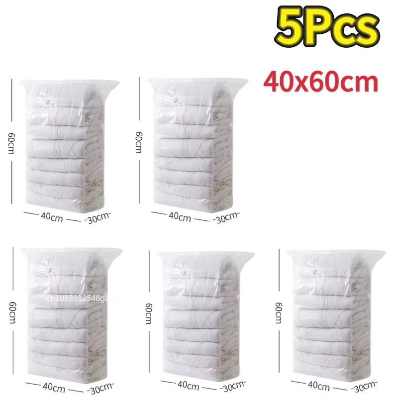 1-5pcs Cubic Vacuum Storage Bags Large Plastic Storage Bags for Storing Clothes Quilt Blankets Compression Empty Bag Packing Bag