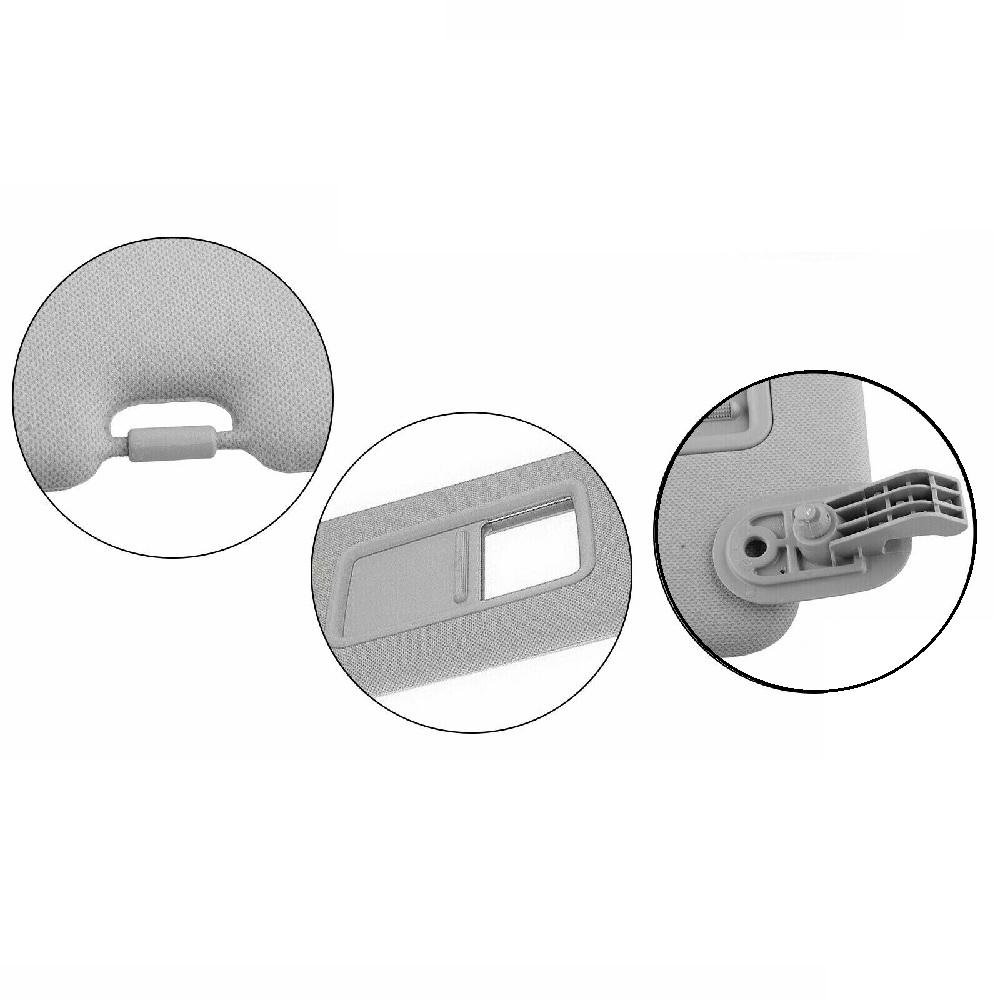 Sun Visor Gray With Mirror Right Passenger Side for Hyundai Elantra 2011-2015