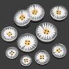 50PCS 2 Holes Daisy Buttons Round Sewing Button Sweater Clothing Button  Clothing Sewing