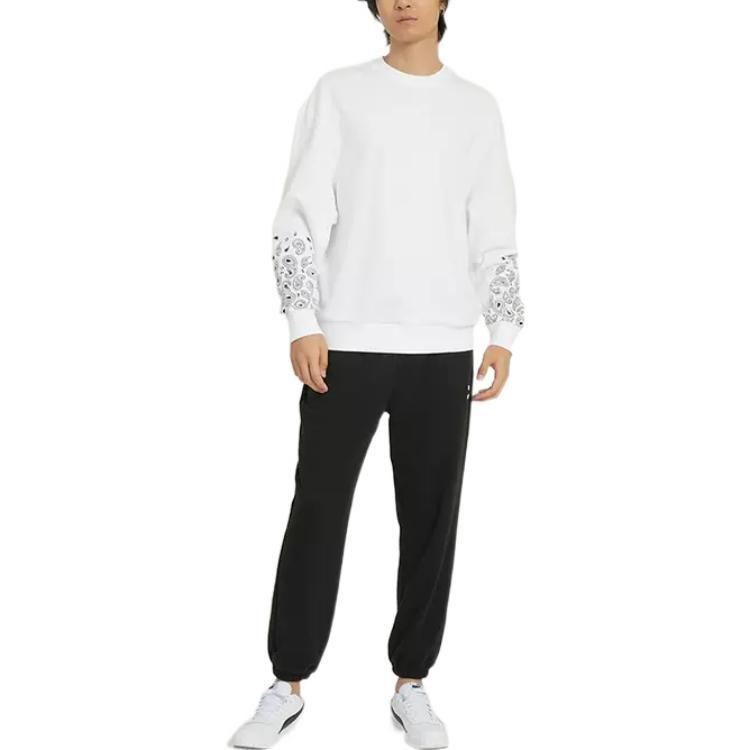 PUMA Sweatshirts Unisex White Crew Neck Moderate Regular 539522-02