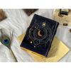 Sun and Moon Leather Notebook Spell Book Handstitched Journal Grimoire Journal Handmade Journal With Deckle Edge Paper Gifts For Him Her