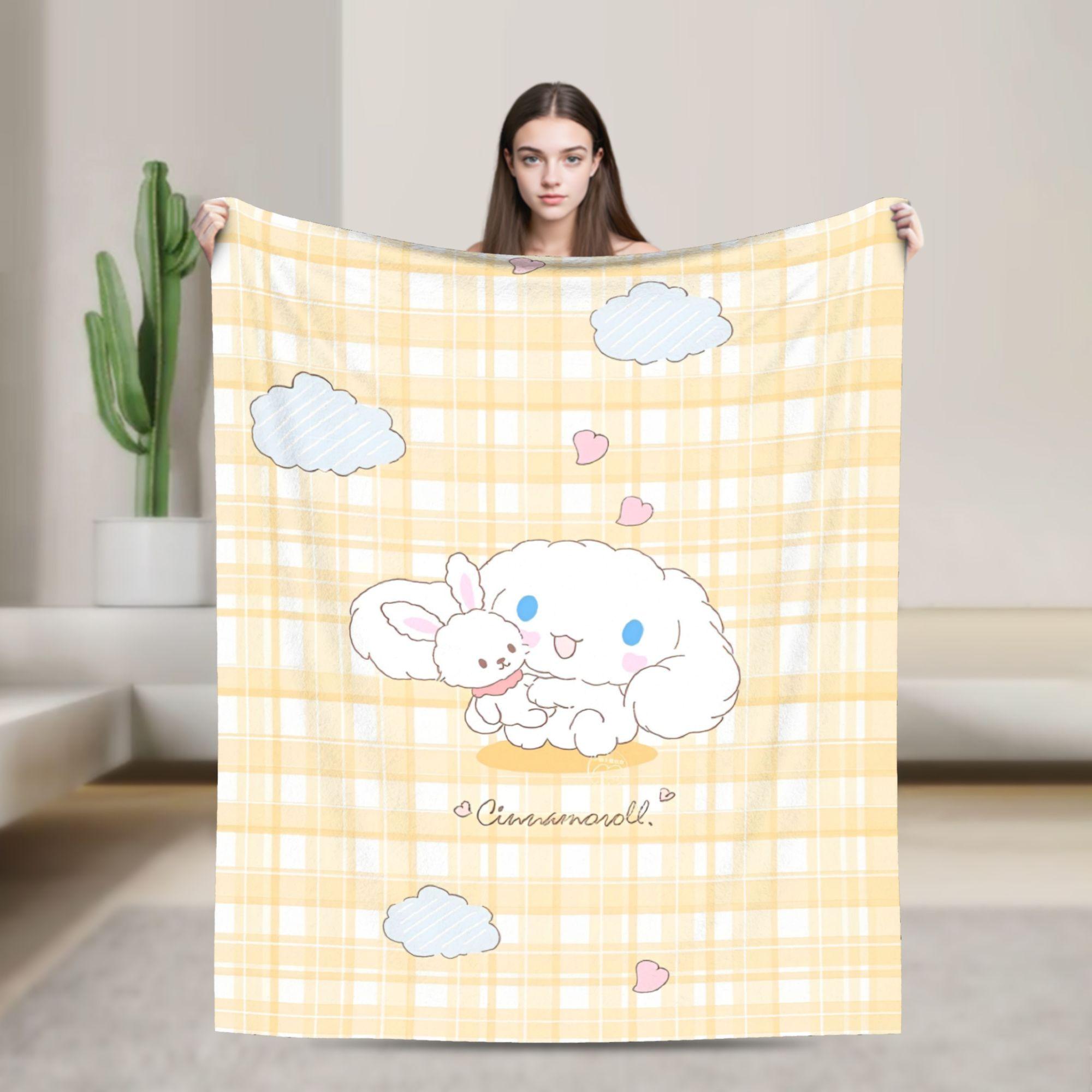 

Cinnamoroll Cute Cartoon Blanket Fleece Winter Cinnamon Dog Lightweight Thin Throw Blankets for Sofa Couch Plush Thin Quilt 75x90cm