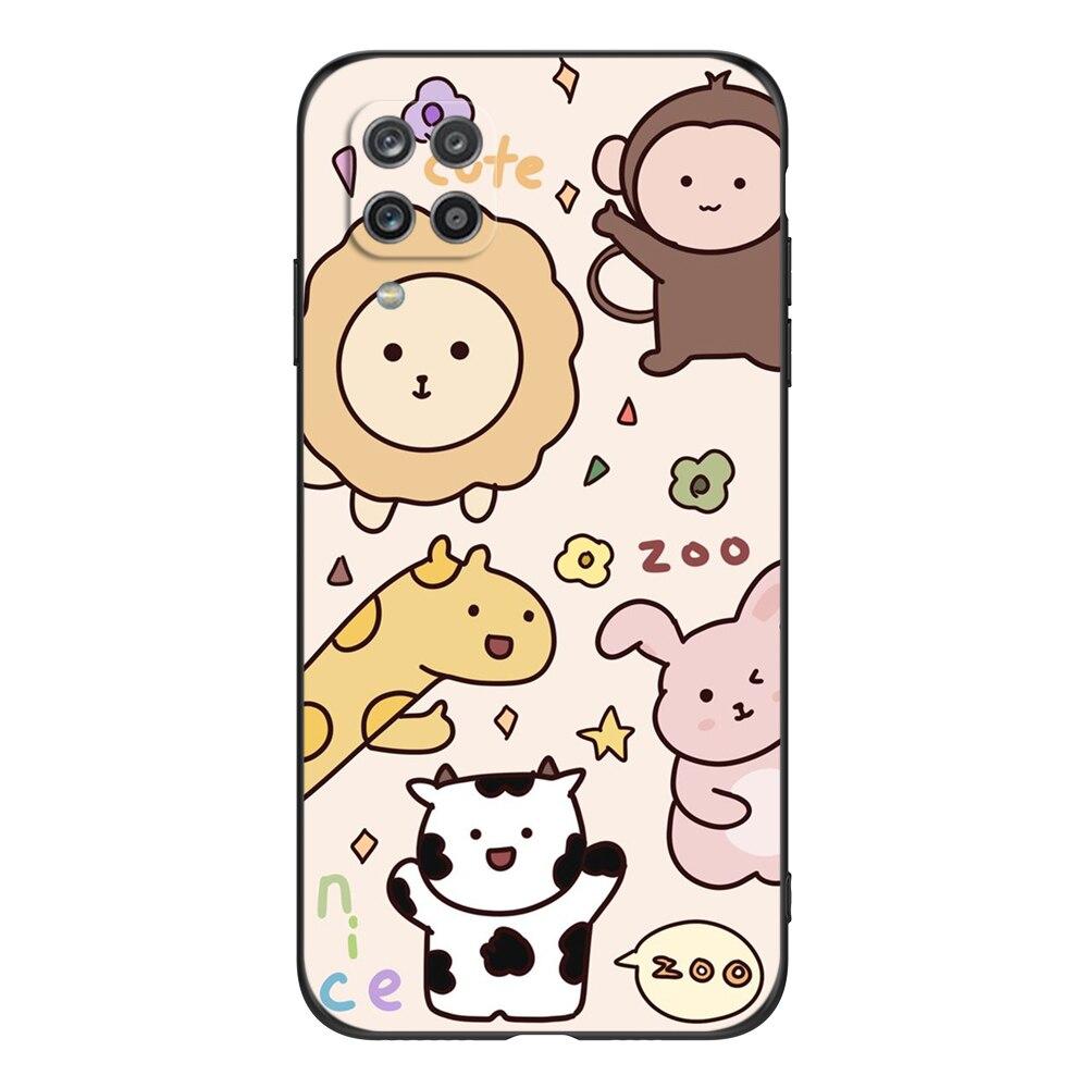 For Samsung A12 M12 Case Phone Cover On Samsung Galaxy SM-A125F M12 M127  Black Tpu Case Cute Funy