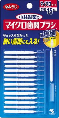 Escovas interdentais micro dentárias, conjunto com 15 peças x 10 peças [Kobayashi Pharmaceutical]