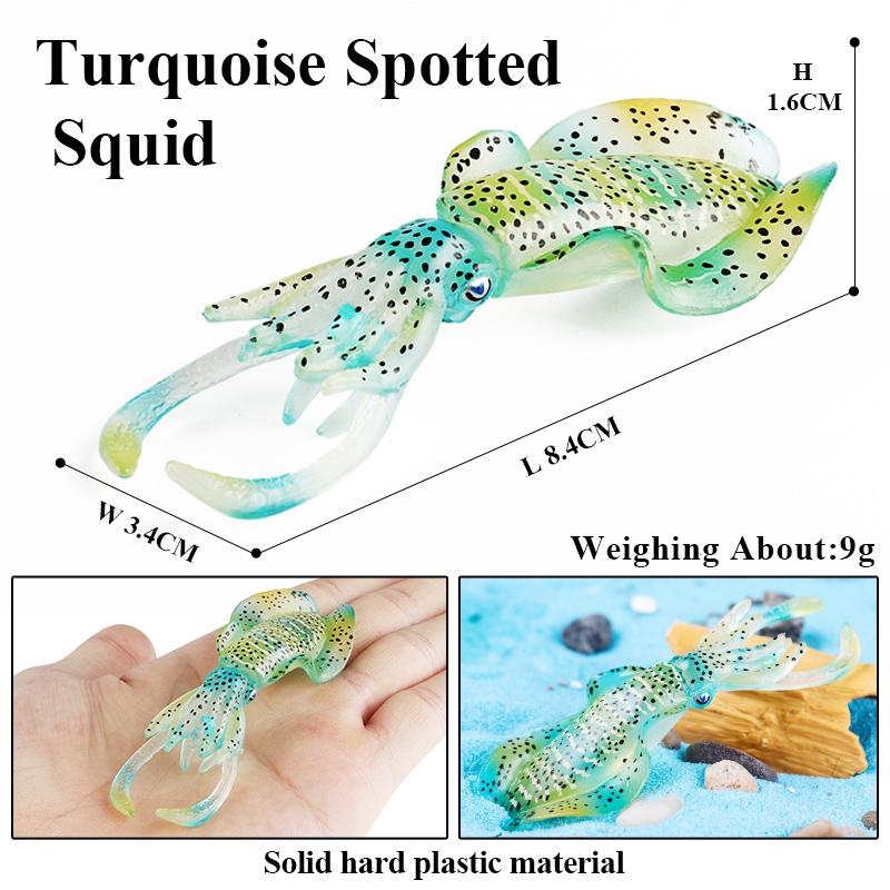 Oenux Sea Life Animals Coral Octopus Nautiloidea Crab Starfish Ocean Model Action Figures Educational Collection Toy Kid Gift
