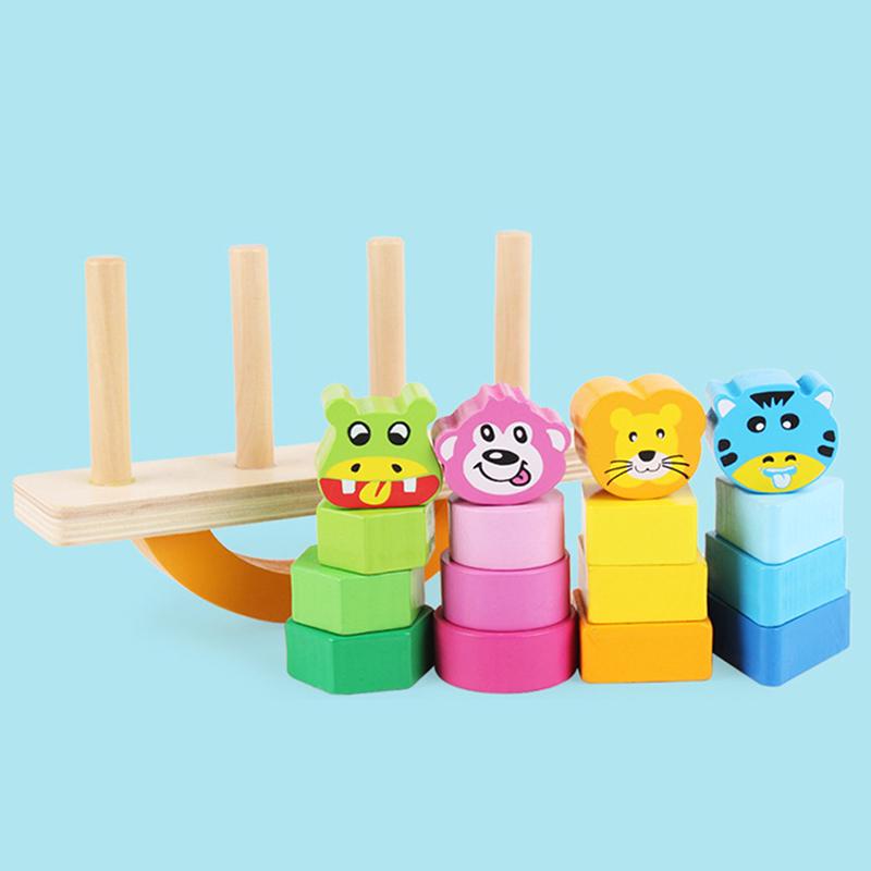 Buy Wooden Animal Balance Building Blocks Toys For Children With Autism ...