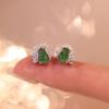 Neue chinesische Retro-Stil Fulu-Kürbis Ohrstecker Sterling Silber s925 Silber eingelegt mit natürlichem gefährlichem Material Jadeit Ohrringe Geschenk