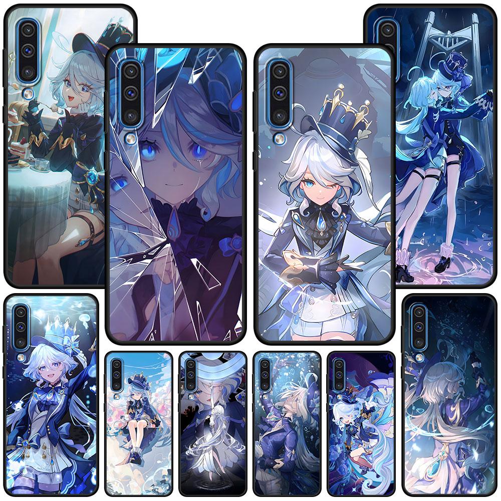 Cute Furina Genshin Impact Case for Samsung Galaxy A10s A50 A50s A02s A03s A20 A30 A20e A70 A70s A20s A30s A10 Black Phone Cover