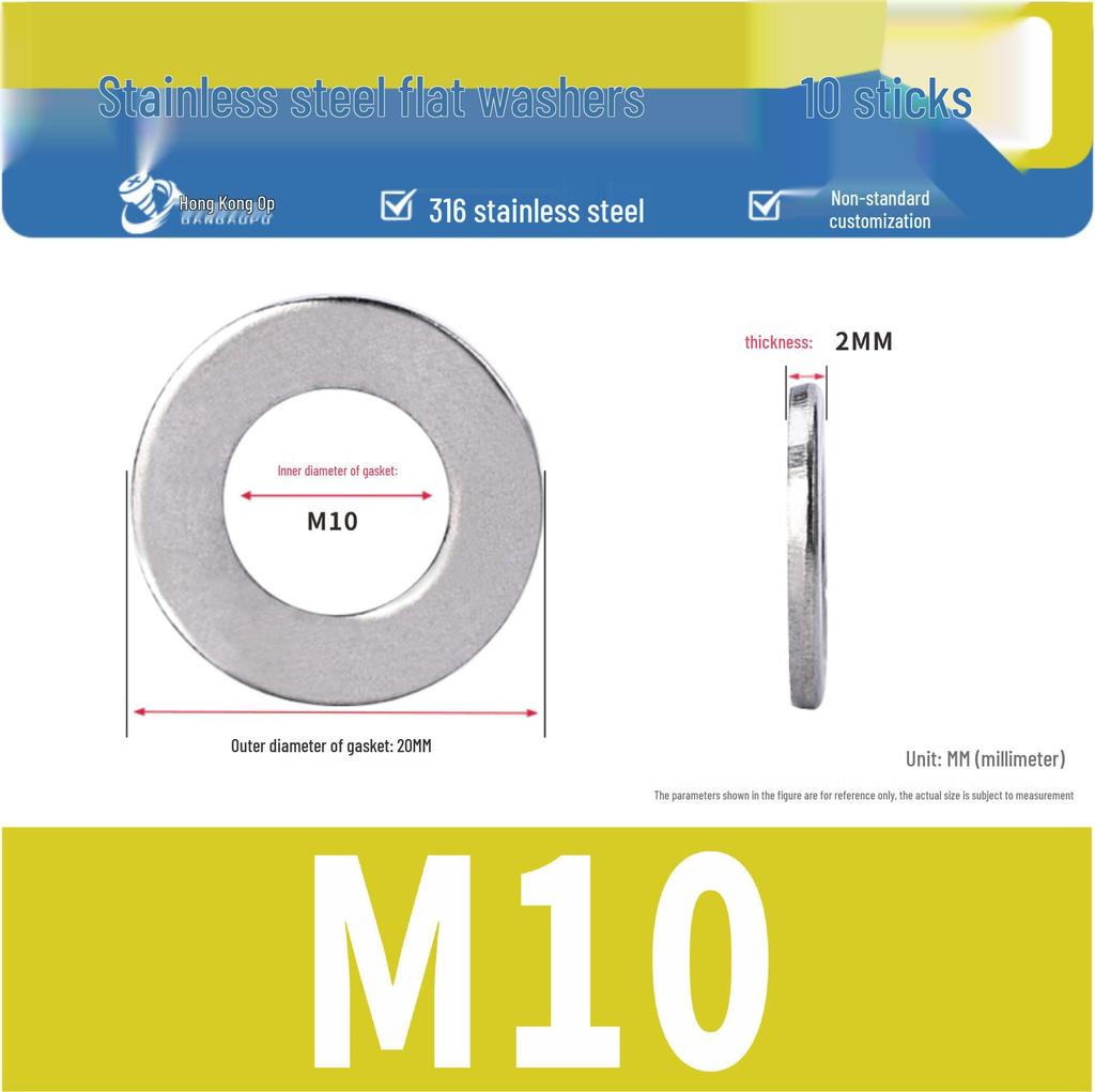 316 Stainless Steel Round Flat Washer DIN125 (M4 M5 M6 M8)