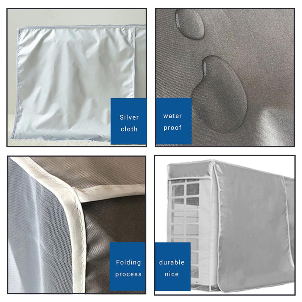 2 Size Air Conditioner Cover Outdoor Unit Protective Cover Main Machine Cover Sun-Proof Waterproof Anti-Dust Protector Bag