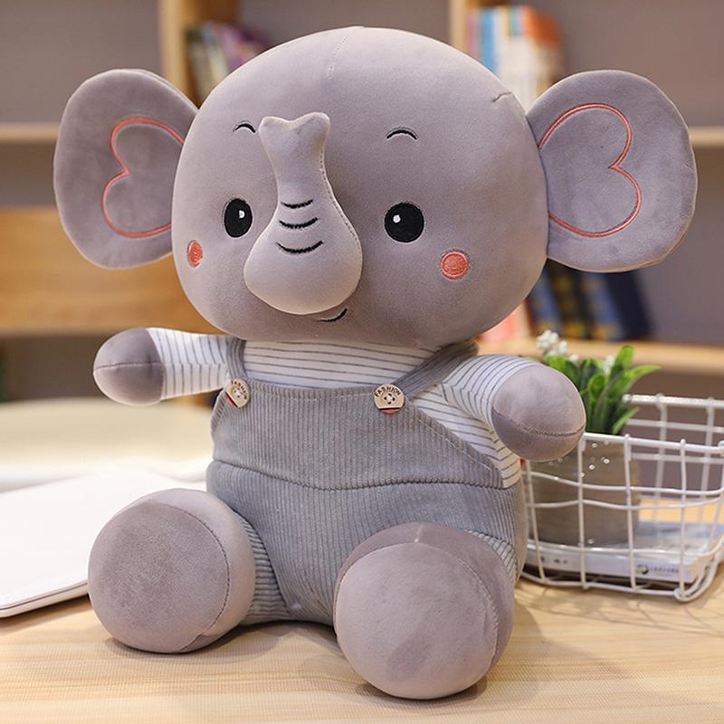 

Мультяшная плюшевая игрушка слон, милая мягкая плюшевая кукла животное, домашний декор, кукла для игрового автомата, кукла для бросания для детей, подарок серый