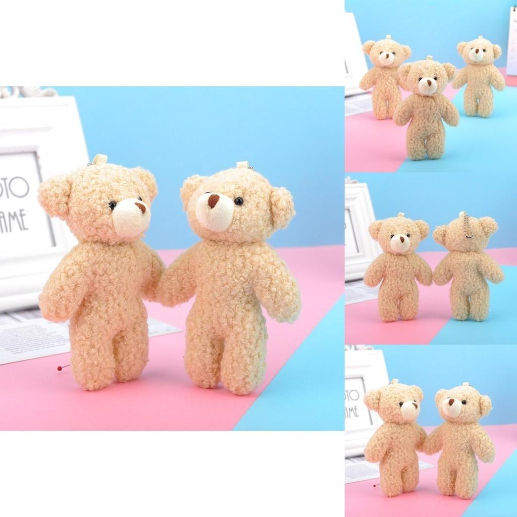 Adorable Teddy Bear Plush Toy Keychain Soft Short Plush Backpack Accessory For Kids