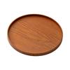 Round Wooden Serving Tray – Multipurpose Plate for Steak, Sushi, Dessert, Salad, Kitchen and Restaurant Tableware