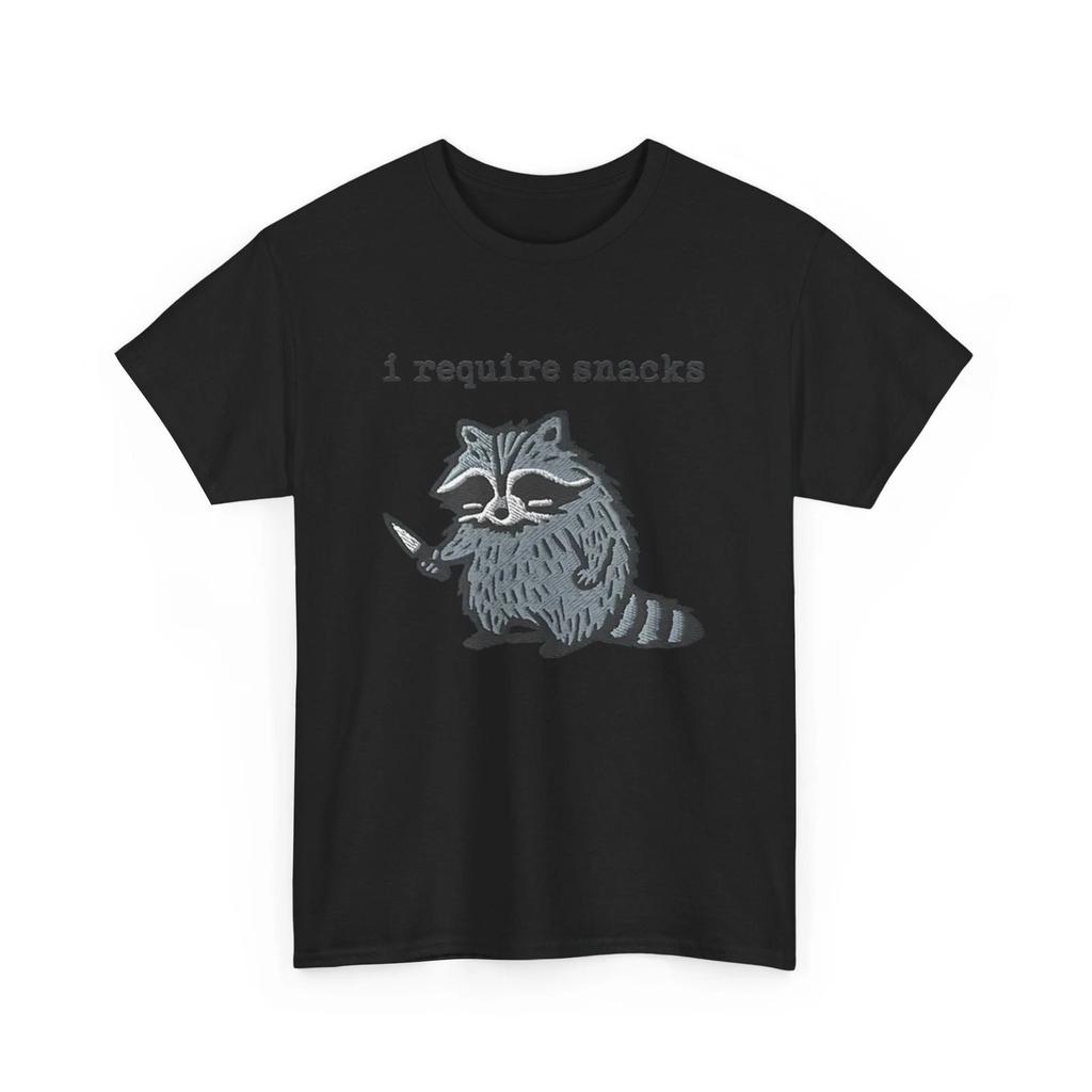 I Require Snacks Raccoon Shirt, Raccoon Lovers Women Men T-Shirt