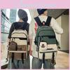 Color Blocked Letter Printed Large Capacity Student Backpack For Teens And Adults