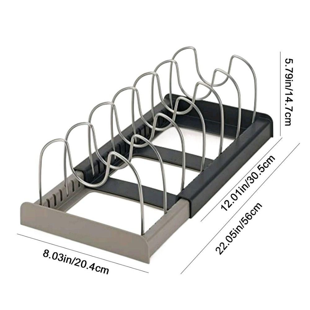 Expandable Pot Lid Holder Stainless Steel Cookware Dish Rack Kitchenware Storage Rack  Kitchen