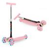 Odin Pink Foldable Wide Deck Flashing Wheels Music Children's Scooter