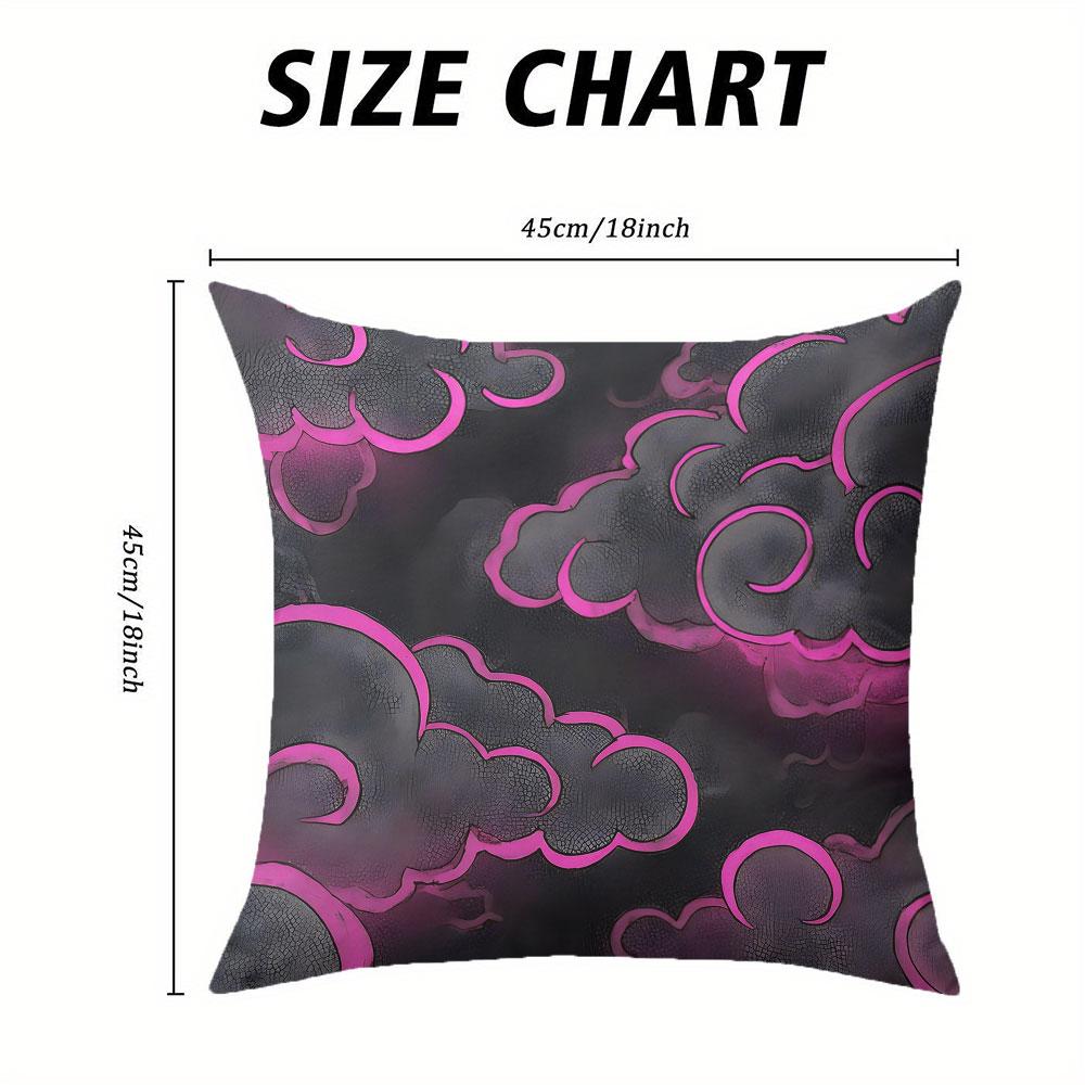 Pink Cloud Square Jacquard Pillow Cover for Sofa Office Waist Cushion Cover Home Decorative Pillowcase