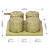 Tray Set - 4 Pieces (450Ml), Lime Green Polypropylene with Luxurious Gold Foil Embellishments Perfect for Diwali Gifting, Premium Food Storage