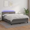 VidaXL Slat Bed Base with Mattress and LEDs, Upholstered Bed, Double Bed, Adult Bedroom Interior Bed, 3134163