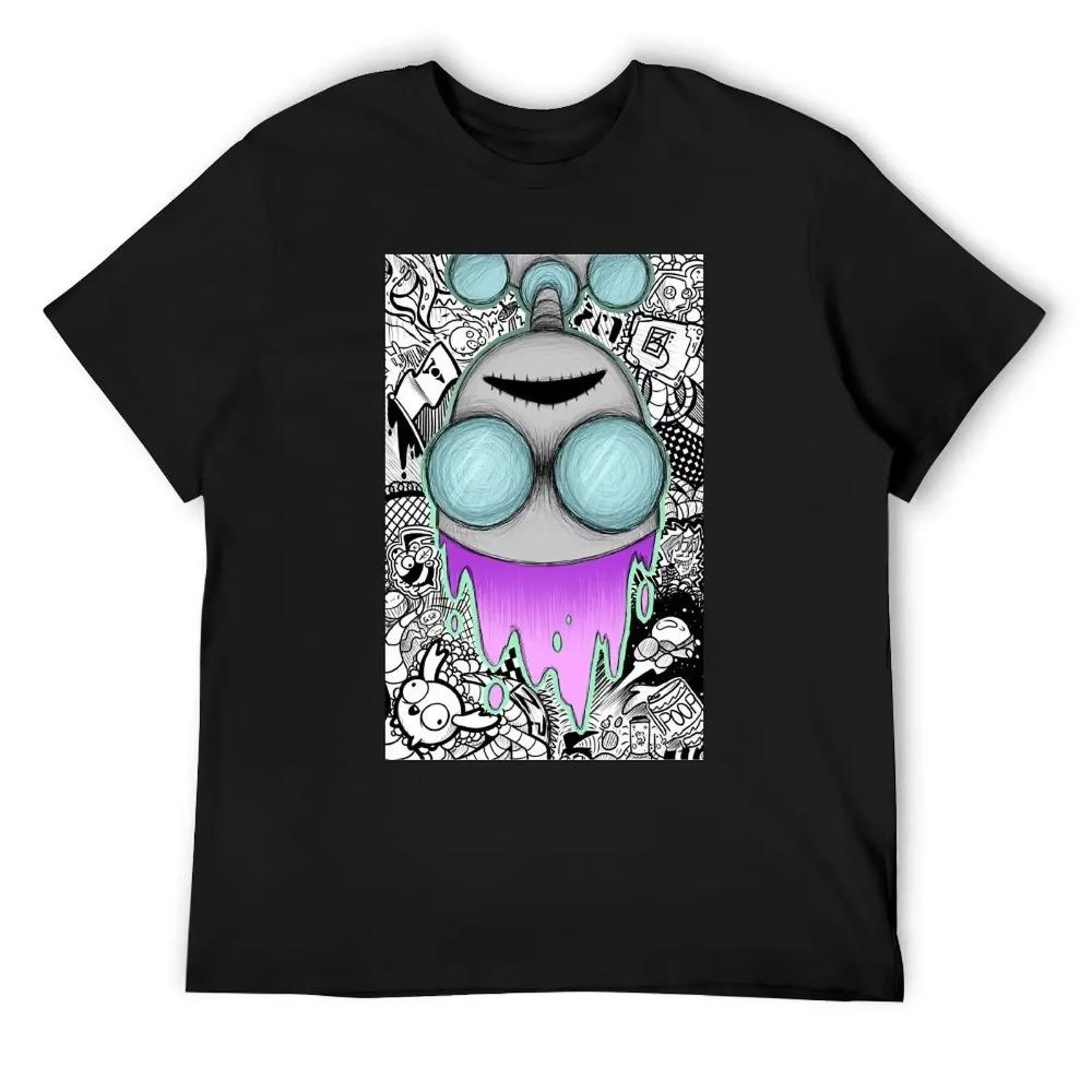 

Свежий Invader Zim Classic на продажу (1) Футболка Движение Футболки Новинка Смешной Досуг Европейский Размер S чёрный