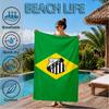 Powerful Football Crest Design Printed Microfiber Beach Towel, Soft And Absorbent, Quick-Dry, Ideal for Summer Travel, Beach Essential, Swimming Pool