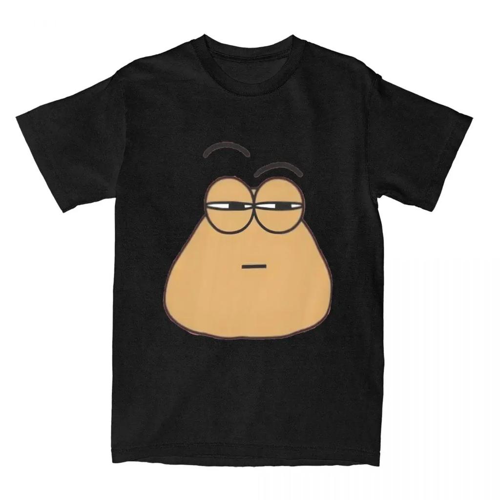 Verwirrtes Pou Mein Haustier Alien Herren Damen T-Shirt Anime Spiel The Maw Merchandise Vintage T-Shirts T-Shirt Baumwolle Übergröße Kleidung