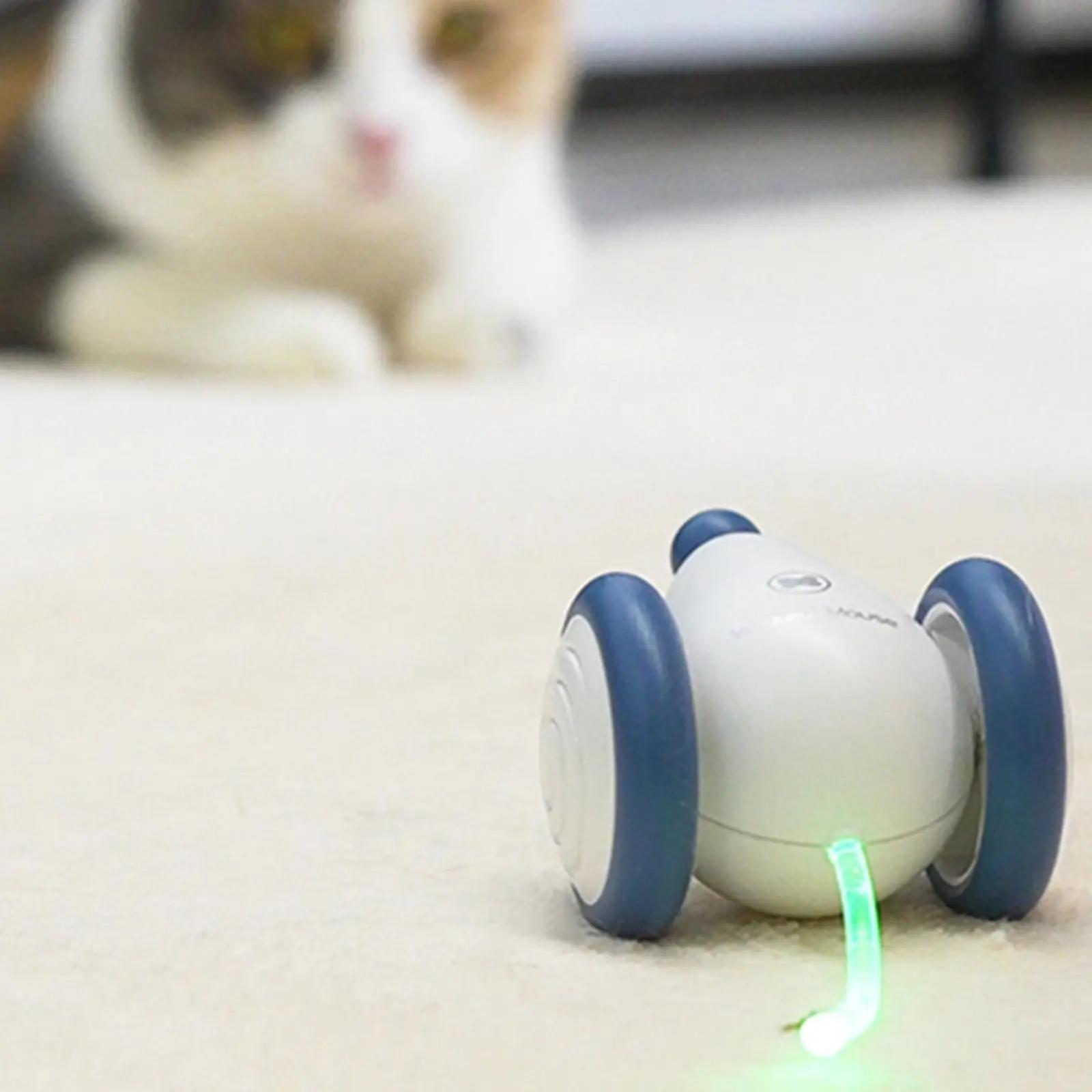 

Automatic Interactive Cat Toys Mouse Kittens Play Ball Electronic Rat Cats Indoor Toys with LED Light Tail Smart Cat Hunting Toy