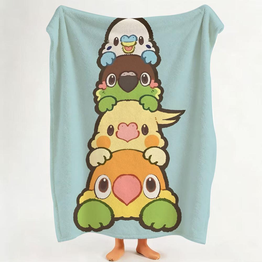 illust Y Yutoriya Throw Flannel Throw Blanket Suitable for Sofa Living Room Bedroom